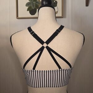 Black And White Bikini Top